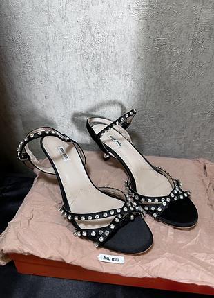 Miu miu 🔥🔥босоножки атлас