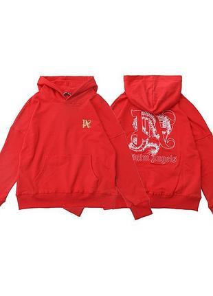 Чоловіче худі palm angels червоне оверсайз тепле на флісі зима-весна lsah0265 xs