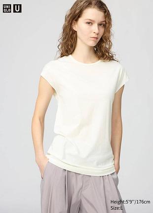 Однотонная футболка uniqlo