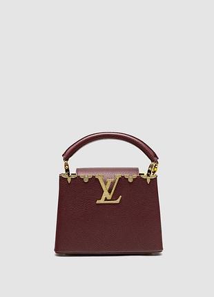 Сумка louis vuitton capucines mini bag in burgundy