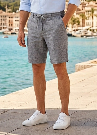 Мужские льняные шорты selected homme р. m regular fit