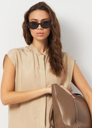 Блуза massimo dutti m-l бежевый цвет премиальный бренд