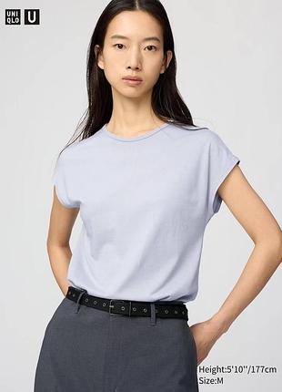 Однотонная футболка uniqlo