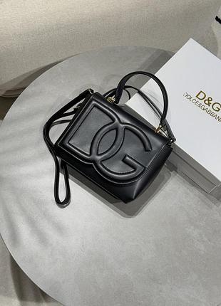 Сумка dolce calfskin dg logo bag gabbana crossbody bag black