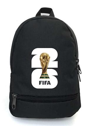 Рюкзак шкільний футбол fifa world cup 2026 (school bag big — 02) чорний (43 х 30 х 17 см)