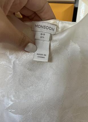 Біле нарядне дитяче плаття monsoon 4