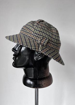 Твідовий вінтажний капелюх у розмірі s, вовна з поліестером, vintage tweed flapper/stalker, hat/cap made in uk 🇬🇧