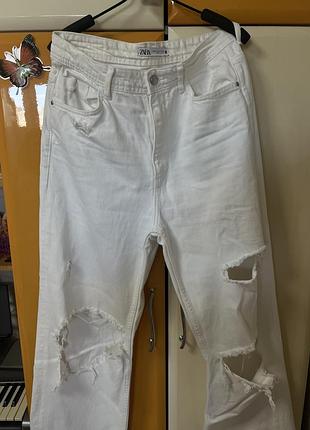 Білі джинси zara