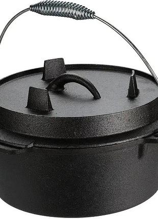 Чавунна каструля-гриль bbq line з кришкою 3,5 л.