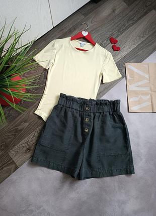 Шорти жіночі сірі графіт бермуди zara.