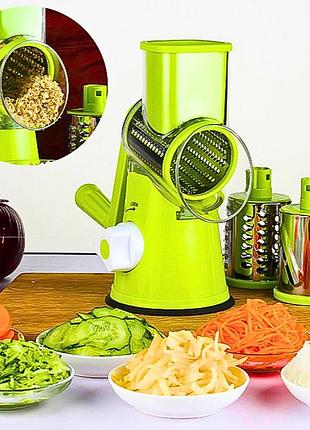 Овощерезка мультислайсер tabletop drum grater kitchen master + видеообзор / терка зеленая