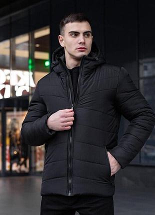 Базова куртка pobedov winter jacket dzen чорного кольору