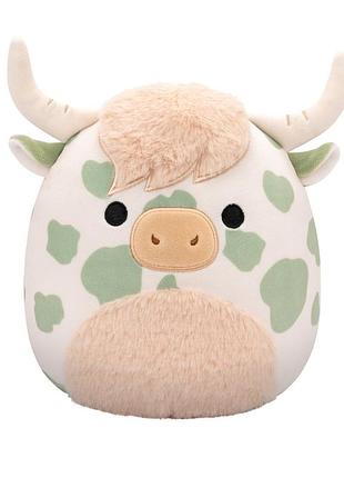 Детская мягкая игрушка коровка целестин squishmallows sqcr06578, 19 см