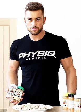 Спортивная футболка от бренда wolf fitness черного цвета