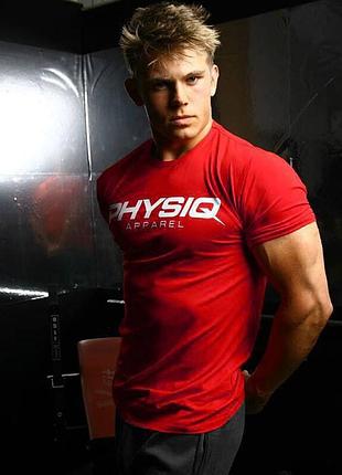 Мужская спортивная футболка wolf fitness красного цвета