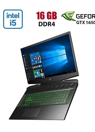 Игровой ноутбук hp pavilion gaming 15-dk1001ua / 15.6" (1920x1080) ips / intel core i5-10400h (4 (8) ядра по 2.6 - 4.6 ghz) / 16