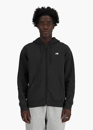 Толстовка чоловіча new balance sport essentials full zip black mj41502bk