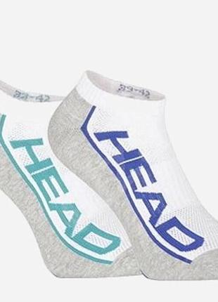 Дихаючі шкарпетки для спорту head біло-сірого кольору (2 пари)