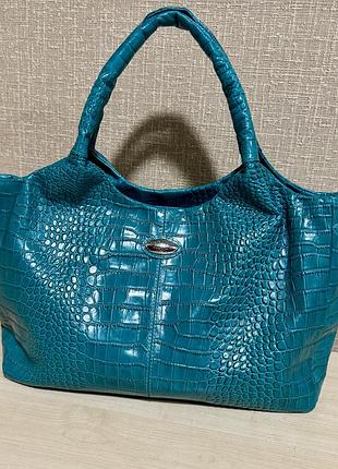 Большая сумка furla, натуральная кожа, италия