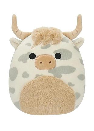 М'яка іграшка squishmallows – корівка борса (19 cm)