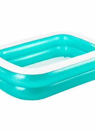 Надувной бассейн семейный 54005(green) прямоугольный 201 x 150 x 51 см 450 л | maxisvit