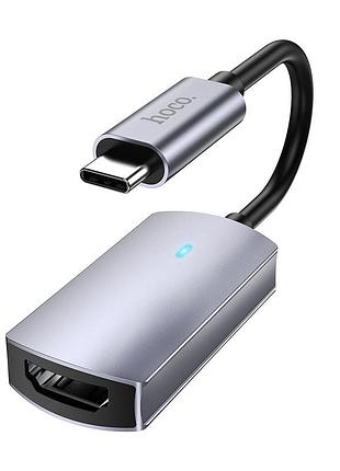 Перетворювач hoco ua20 presage type-c в hdmi, підтримка 4k/30 гц 3840/2160p, для мобільних телефонів та ноутбуків type-c сірий