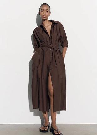 Платье zara, хлопок, размер