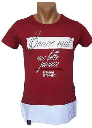 Мужская футболка virage бордового цвета bonne ruit