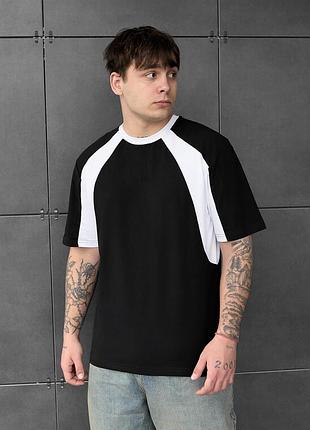 Повседневная черно-белая футболка staff fli black & white