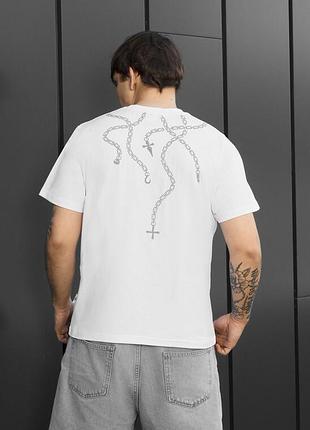 Мужская футболка staff chains reflective с эффектным принтом