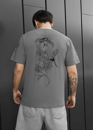 Мужская футболка staff sun & birds серого цвета
