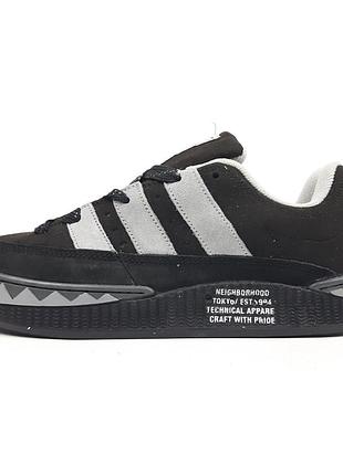 Adidas adimatic neighborhood grey black чорні з сірим