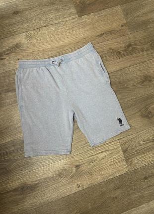 Шорти хлопчачі u.s. polo assn.на 15-16р. xl світло-сірі