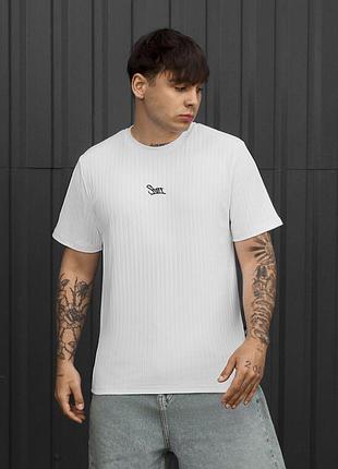 Чоловіча футболка staff white logo в полоску
