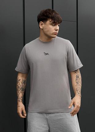 Мужская однотонная футболка staff gray logo