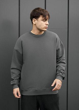 Молодіжний оверсайз світшот staff ic dark gray oversize