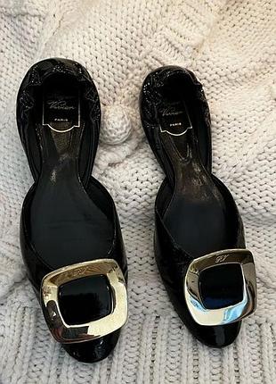 Балетки элитного бренда roger vivier,  ласковая кожа, 38