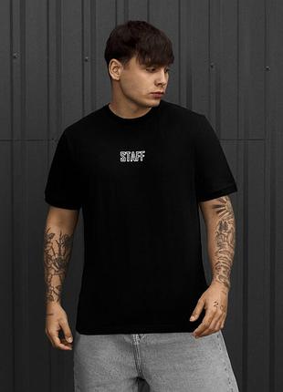Мужская футболка staff lu black logo reflective с рефлективным принтом
