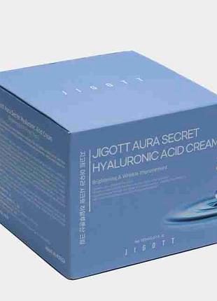 Jigott aura secret hyaluronic acid cream — це зволожуючий крем для обличчя з гіалуроновою кислотою