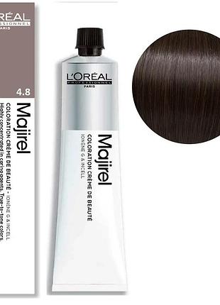 Фарба для волосся l'oreal professionnel paris стійка majirel 4.8 коричневий мокко 60 мл