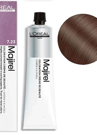 Фарба для волосся l'oreal professionnel paris стійка majirel 7.23 блондин фіолетово-золотистий 60 мл