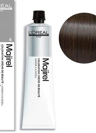 Фарба для волосся l'oreal professionnel paris стійка majirel 6 темний блондин 60 мл