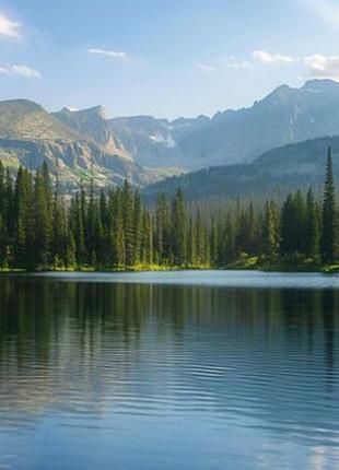 Фотофасад для забора, фотосетка озеро