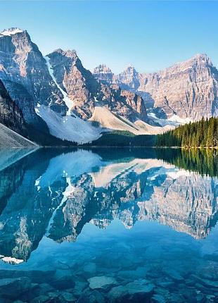 Фотосетка рулонная на забор горное озеро