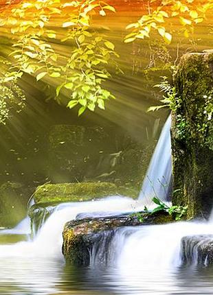 Фотосітка для огорожі та альтанки водоспад і світло 1 х 10 м