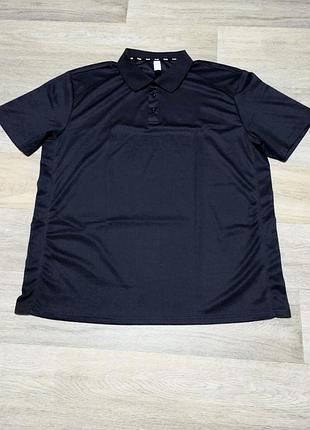 Чоловіча чорна футболка поло frueo, розмір 3xl-4xl