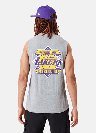 Сіра майка new era los angeles lakers championship
