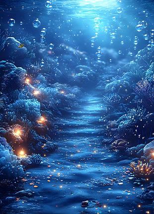 Фотосетка для забора и беседки "море под водой", под ваш размер (любые размеры)