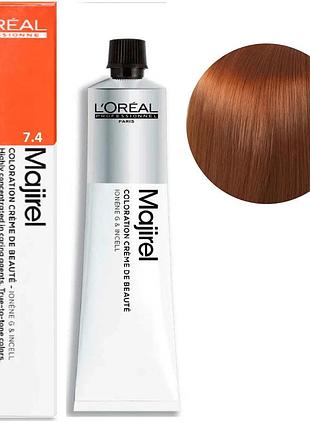 Фарба для волосся l'oreal professionnel paris стійка majirel 7.4 блондин мідний 60 мл