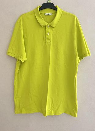 Стильне чоловіче поло 👕 l c&a коттон бавовна салатове кофтинка футболка